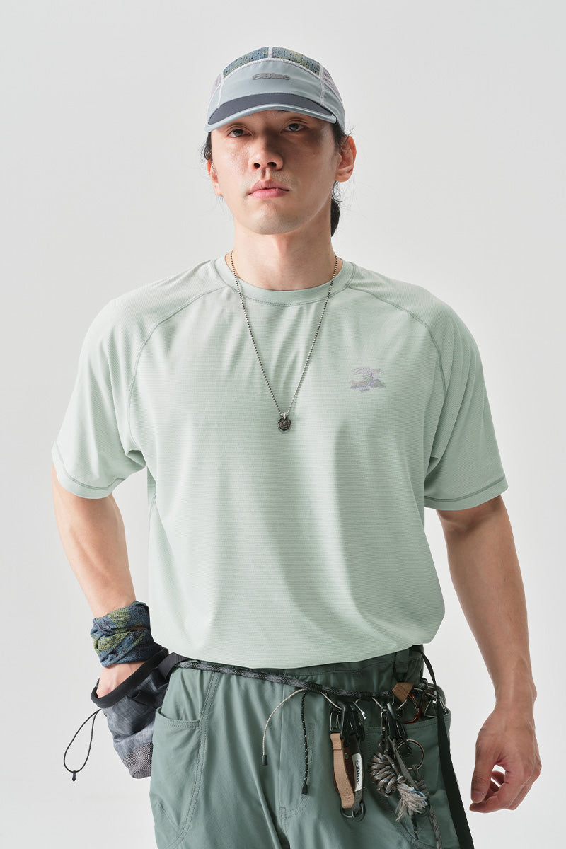 HYDROCOOL風景柄半袖TシャツNLBLDTX025