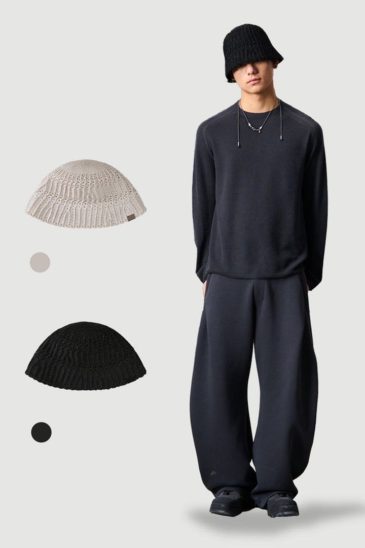 オープンワーク編みバケットハットNLBLAML001