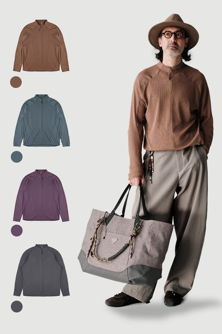 COOLMAXウールハーフジップTシャツNLBLCTX001