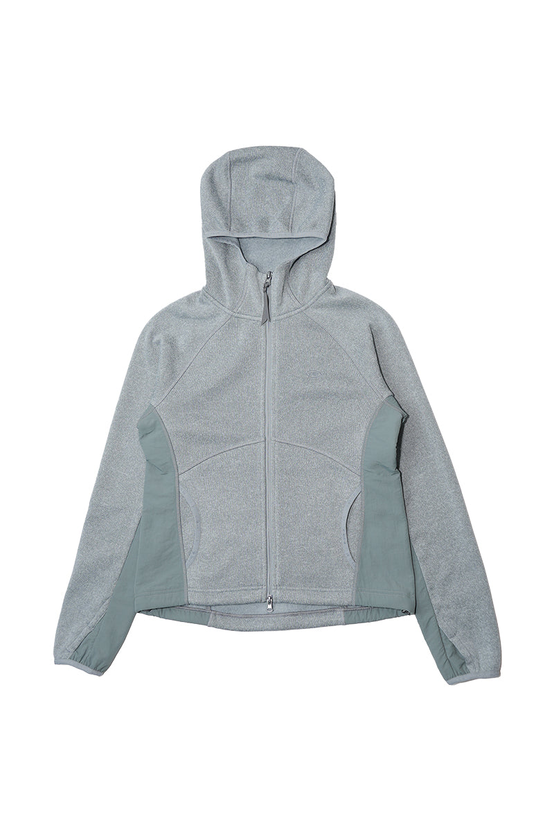 異素材パッチワークジップアップスウェットウイメンズ25BLJK028