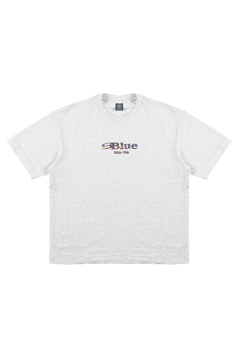 カラフル刺繍ロゴクルーネック半袖TシャツNLBLDTX005