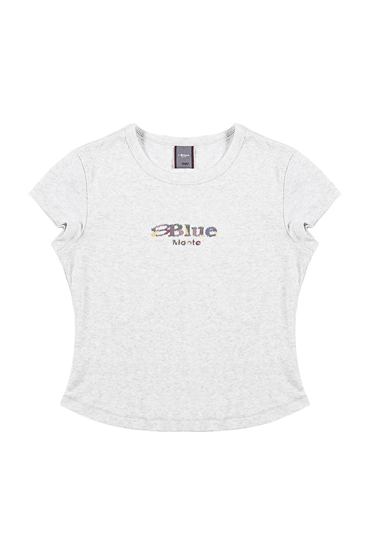 カラフル刺繍ロゴ半袖TシャツウィメンズNLBLDTX008