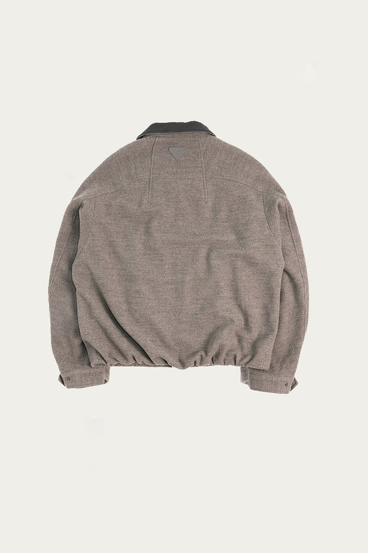 革襟ジップアップウールジャケット25BLJK020