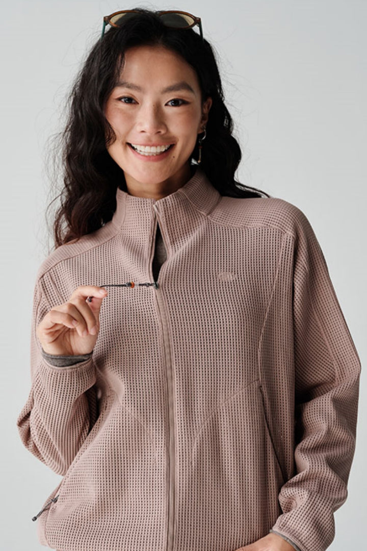 ワッフル編み抗菌ジャケットNLBLAWY001