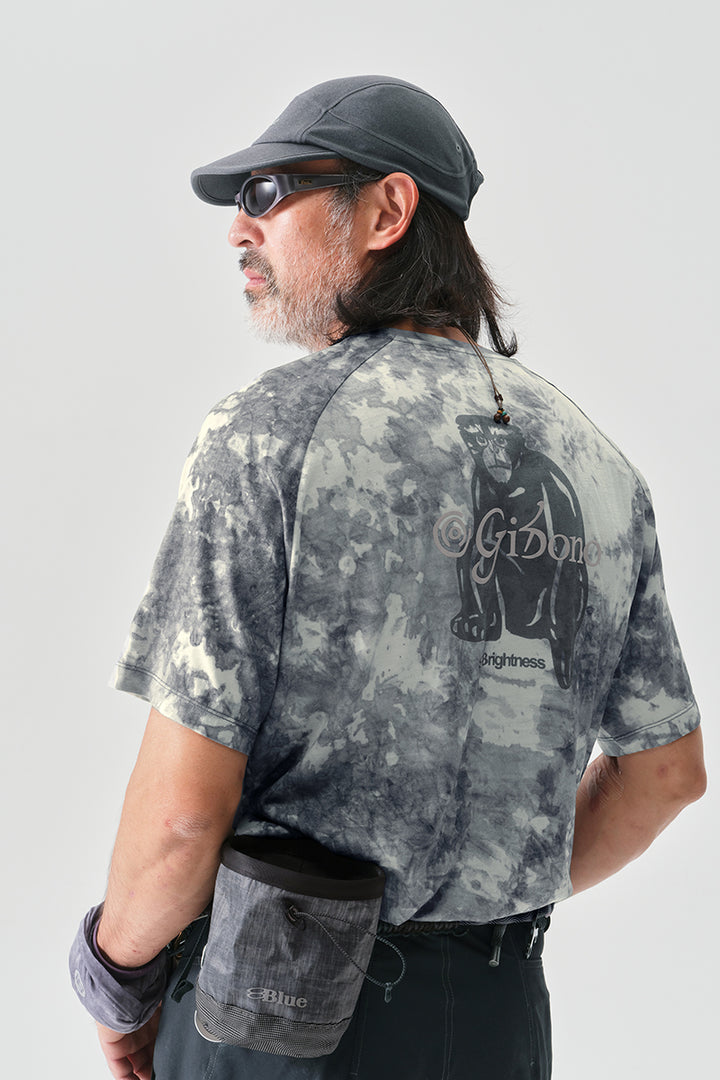 テナガザル柄メリノウール半袖TシャツNLBLDTX041