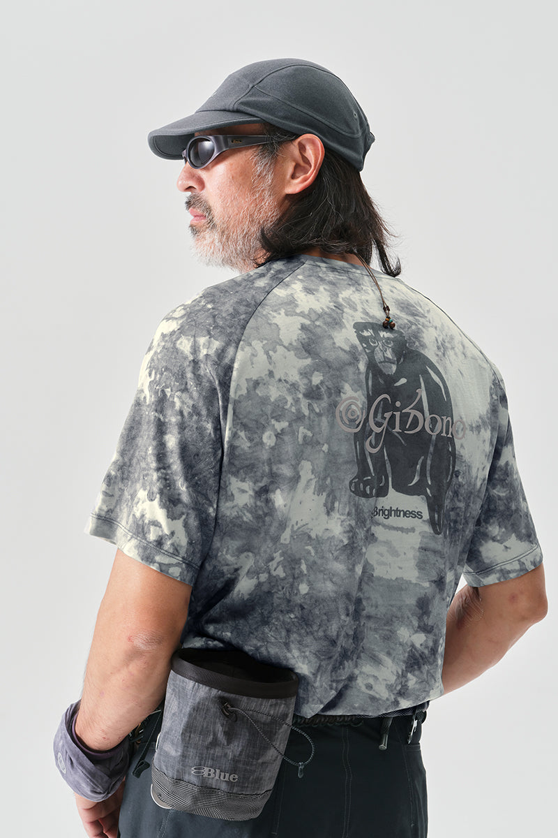 テナガザル柄メリノウール半袖TシャツNLBLDTX041