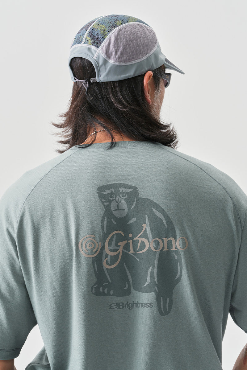 COOLMAXテナガザル柄抗菌ウールTシャツNLBLDTX038