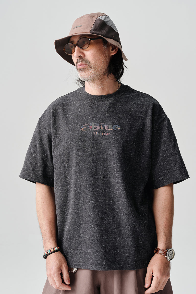 カラフル刺繍ロゴクルーネック半袖TシャツNLBLDTX005