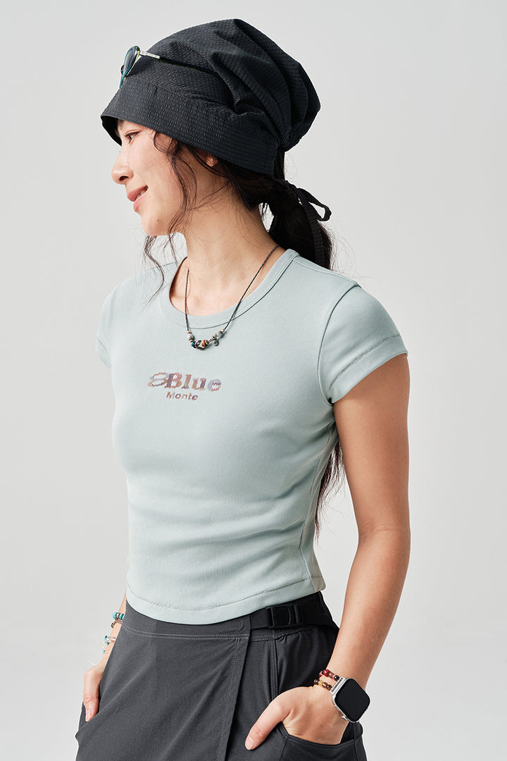 カラフル刺繍ロゴ半袖TシャツウィメンズNLBLDTX008