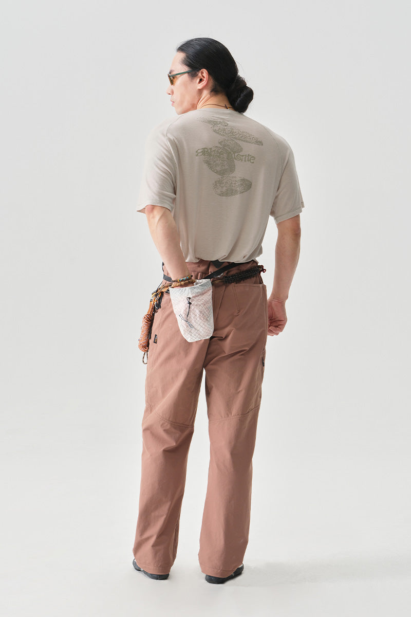 COOLMAXストーン柄メリノウール半袖TシャツNLBLDTX028