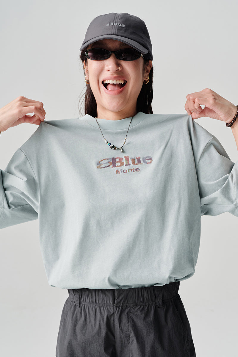 カラフル刺繍ロゴクルーネック半袖TシャツNLBLDTX005