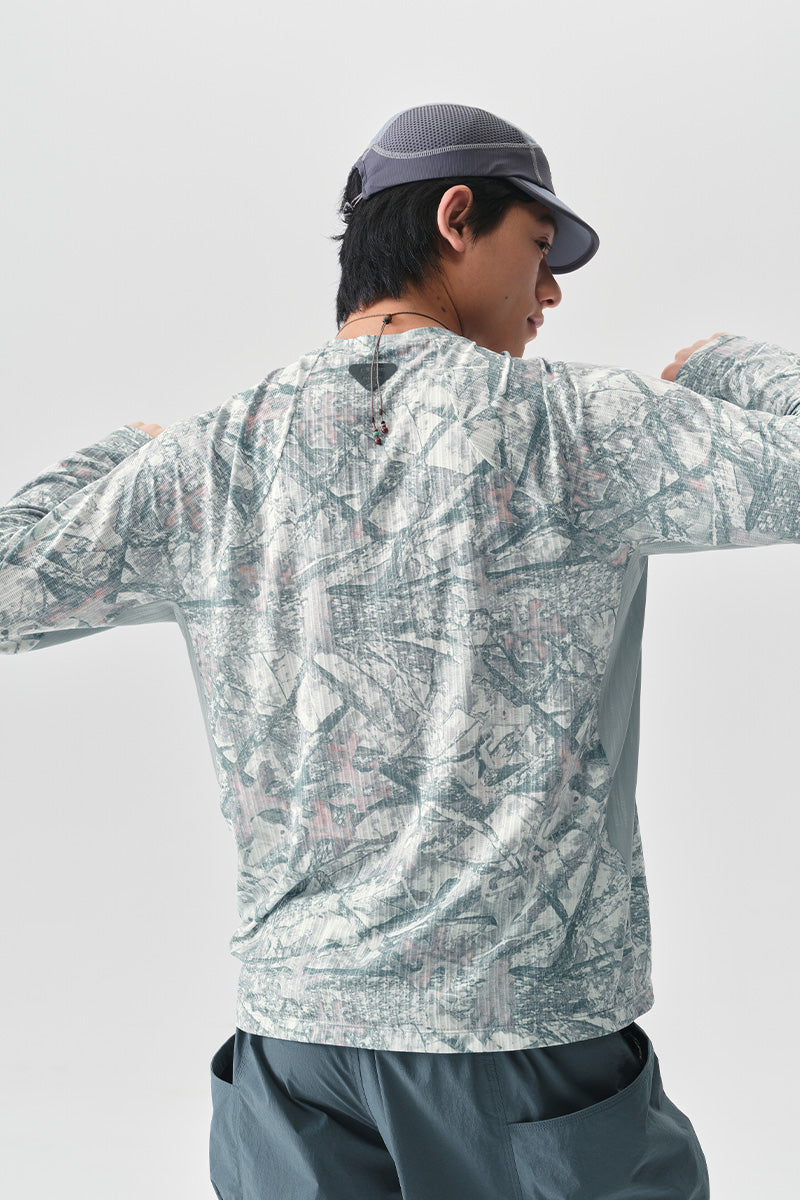 COOLMAX速乾フルプリント長袖TシャツNLBLCTX011