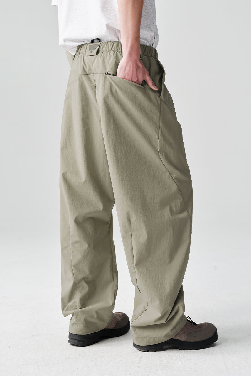 カジュアル涼感ストレートパンツNLBLACK008