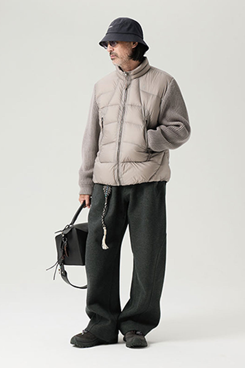 異素材コンビデザインダウンジャケット25BLYR007