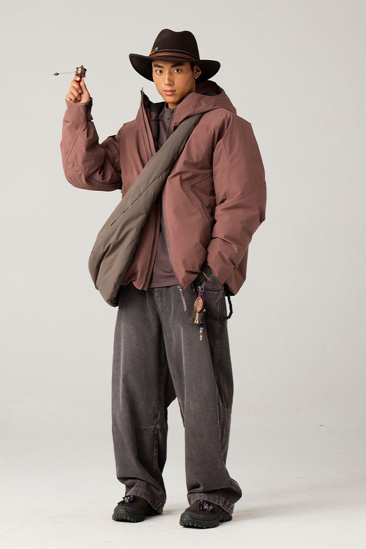 ウォッシュ加工コーデュロイパンツ25BLCK030