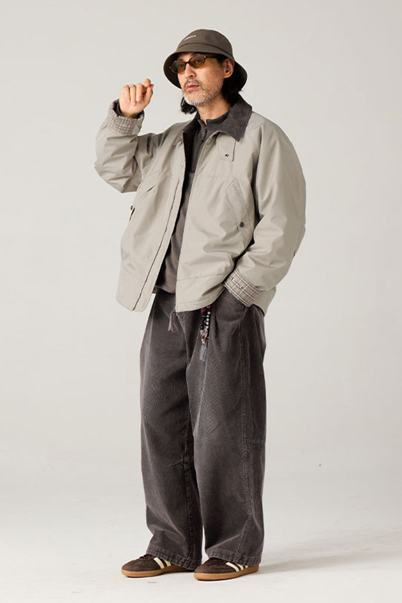 ウォッシュ加工コーデュロイパンツ25BLCK030