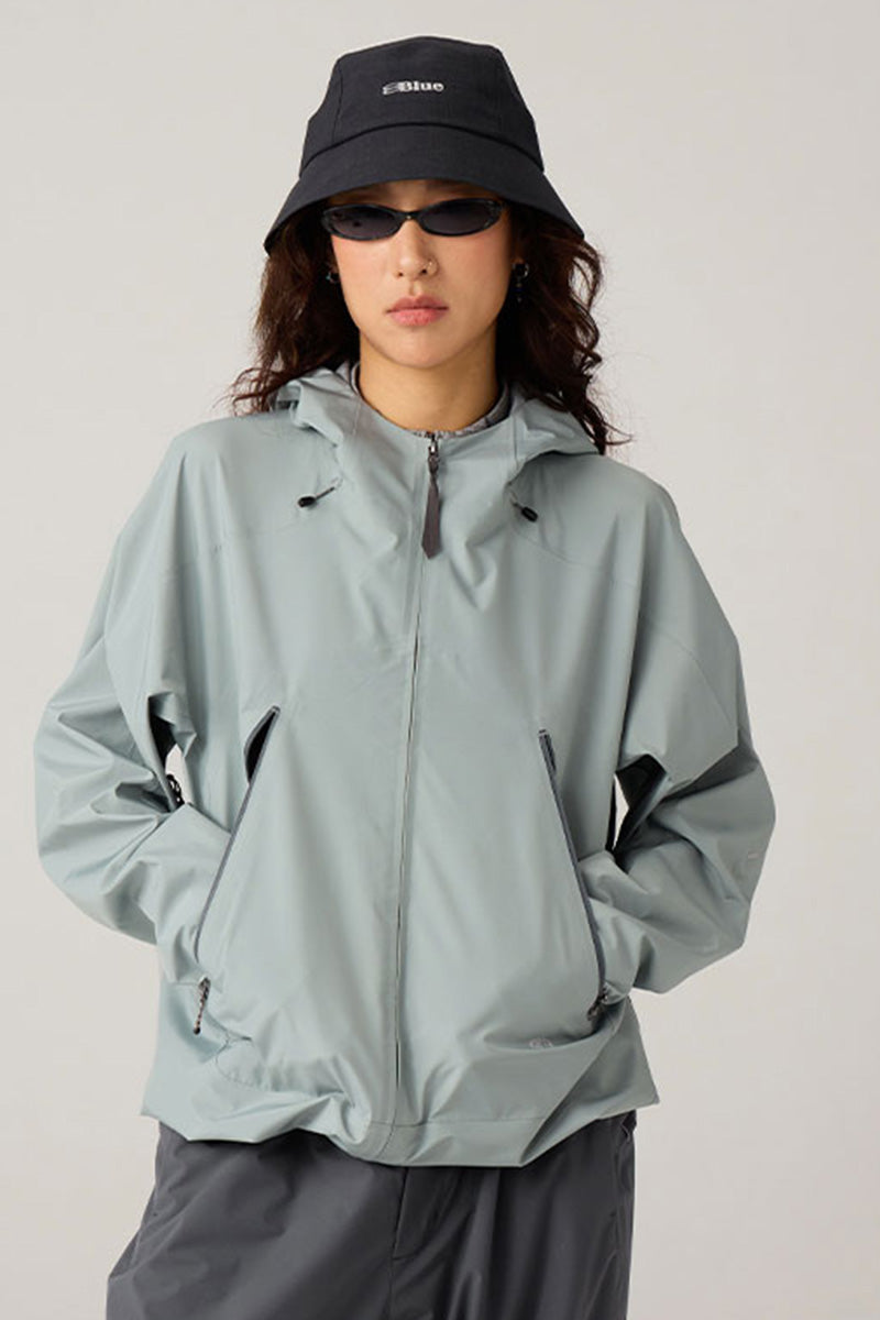 調節可能なフード付きハードシェルジャケット25BLCY005