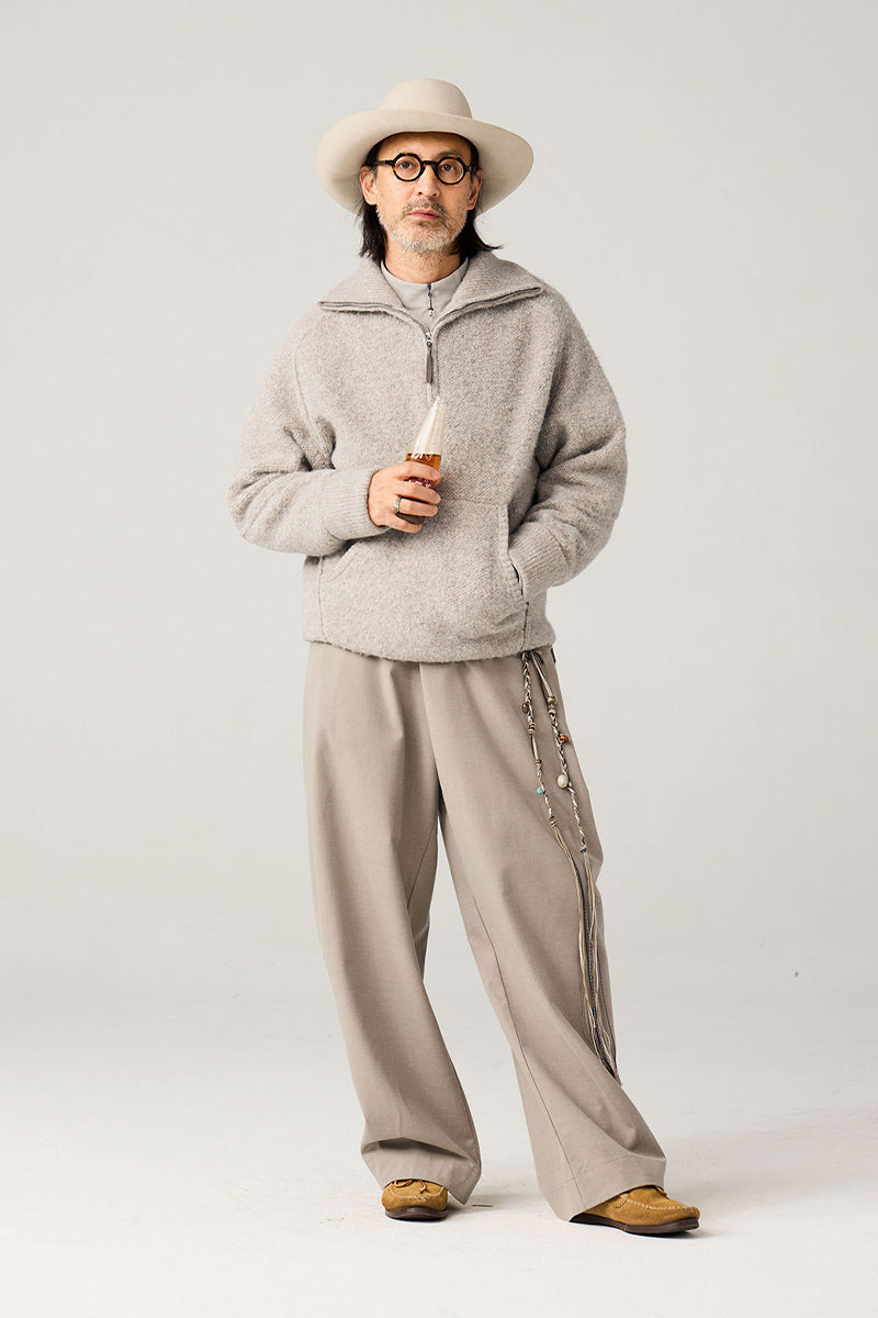 ポケット付きハイネックニットセーター25BLMS006