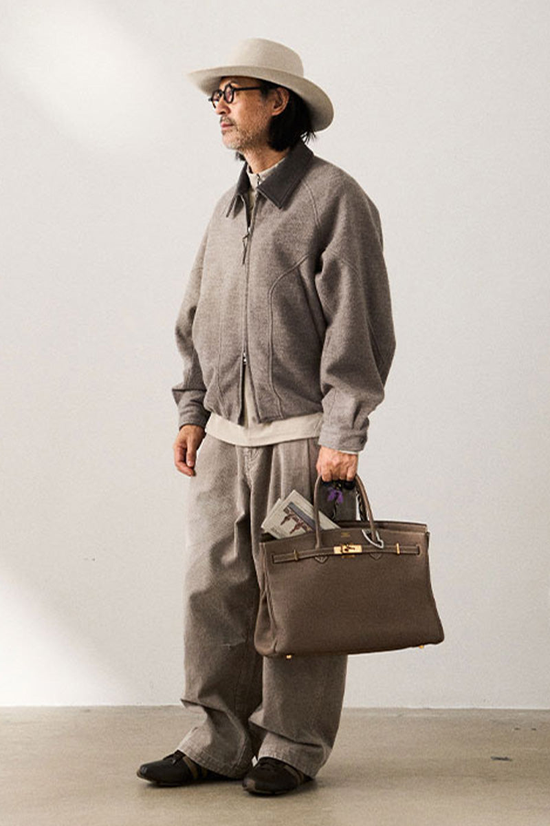 ウォッシュ加工コーデュロイパンツ25BLCK030