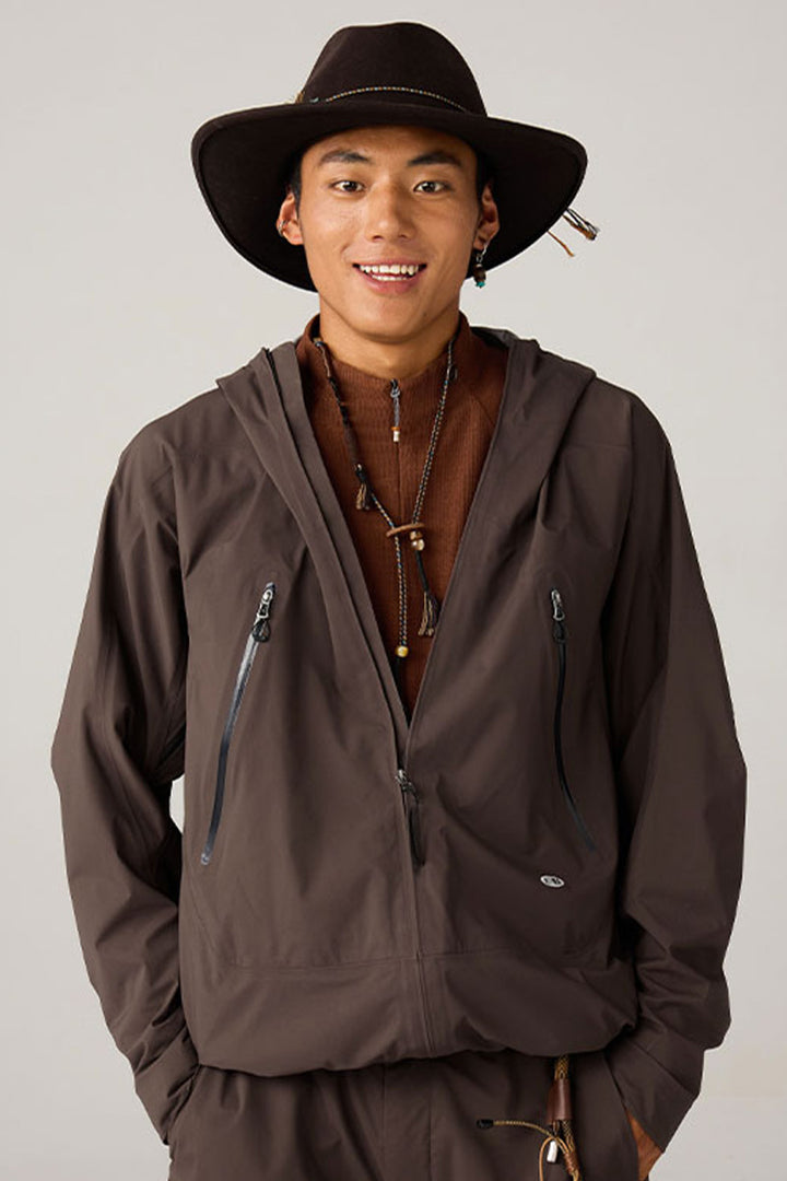 調節可能なフード付きハードシェルジャケット25BLCY005