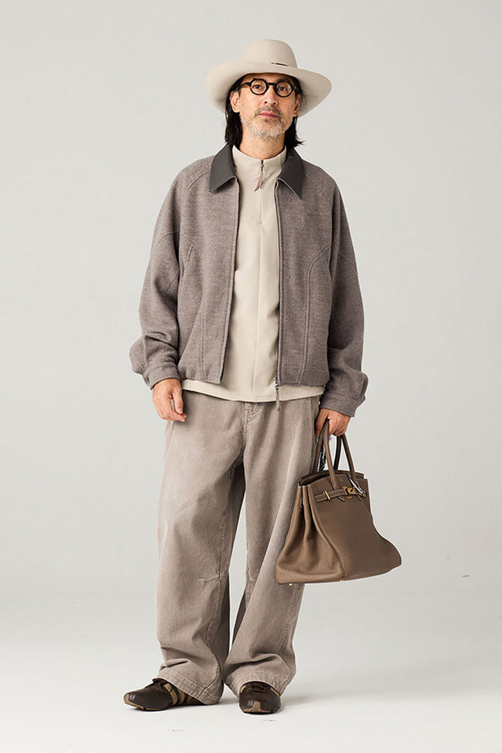 ウォッシュ加工コーデュロイパンツ25BLCK030
