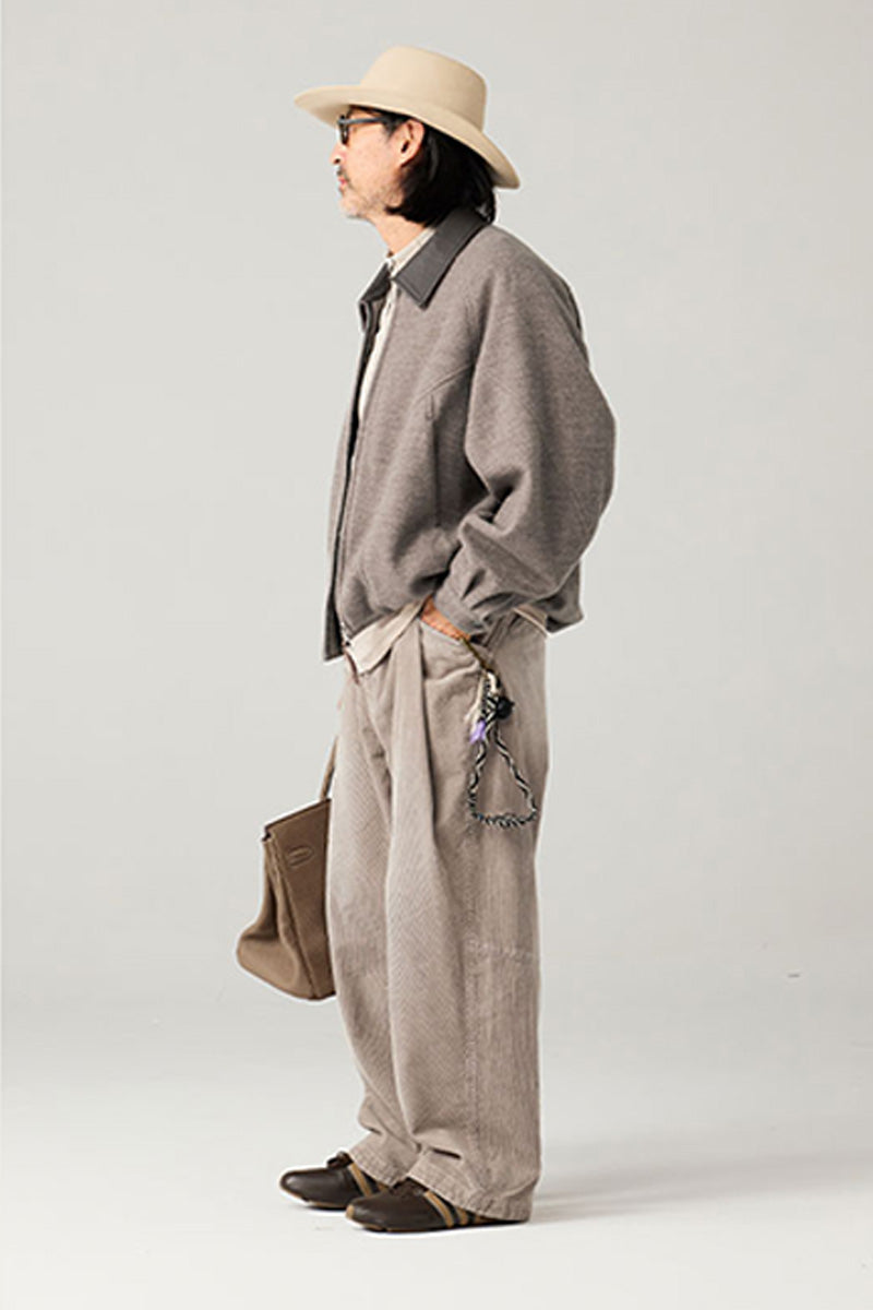 ウォッシュ加工コーデュロイパンツ25BLCK030