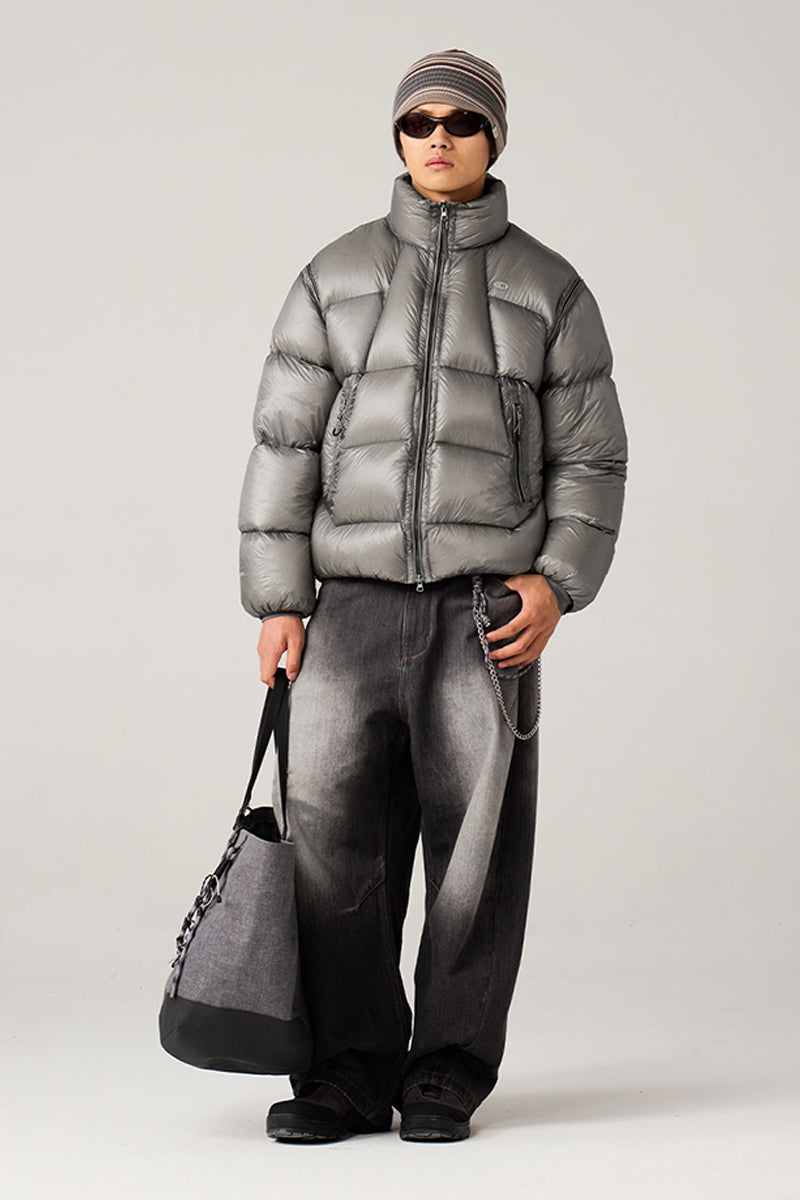 ショートスタンドカラーダウンジャケット25BLYR003