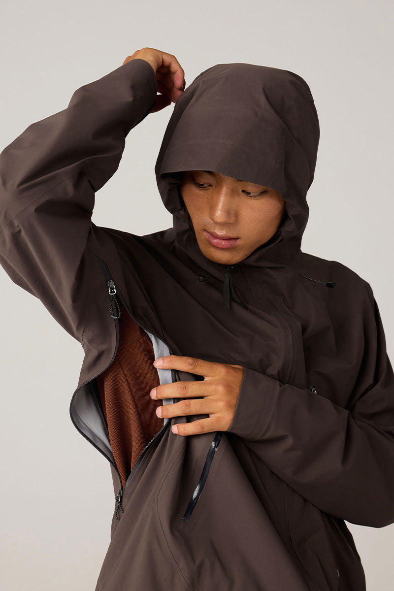 調節可能なフード付きハードシェルジャケット25BLCY005