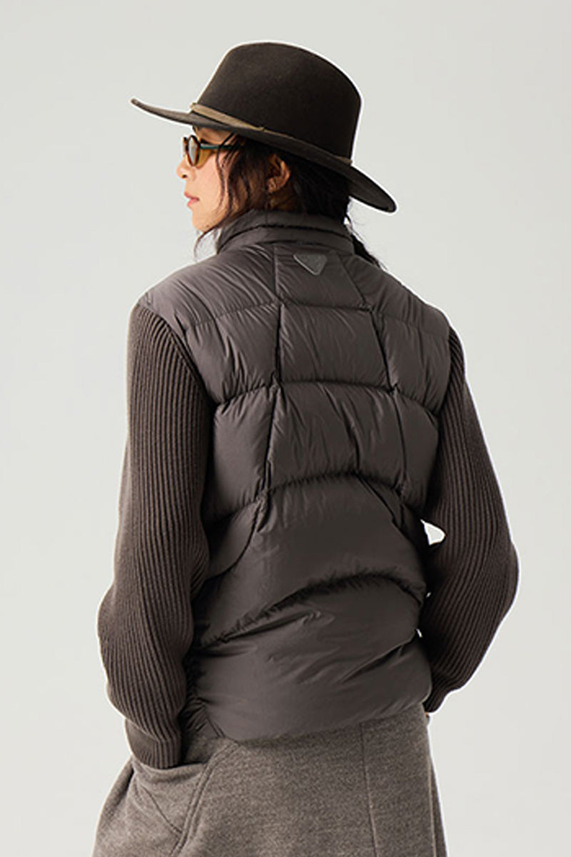 異素材コンビデザインダウンジャケット25BLYR007