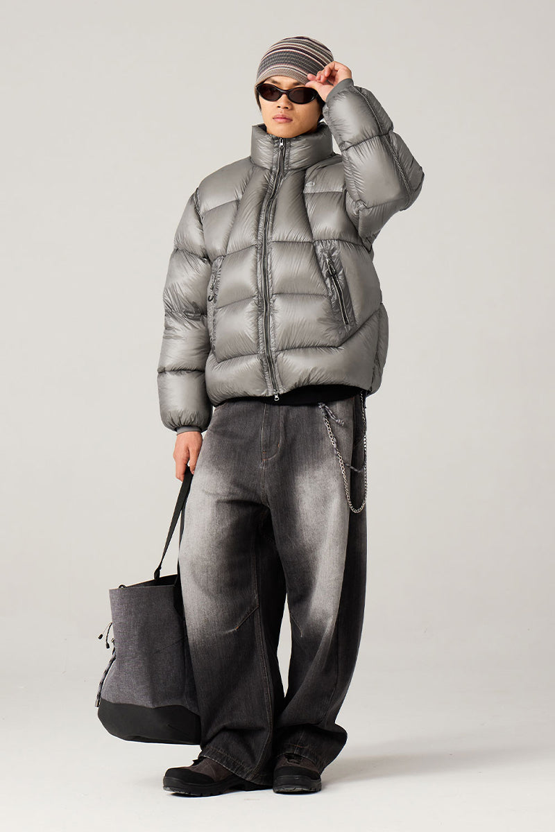 ショートスタンドカラーダウンジャケット25BLYR003