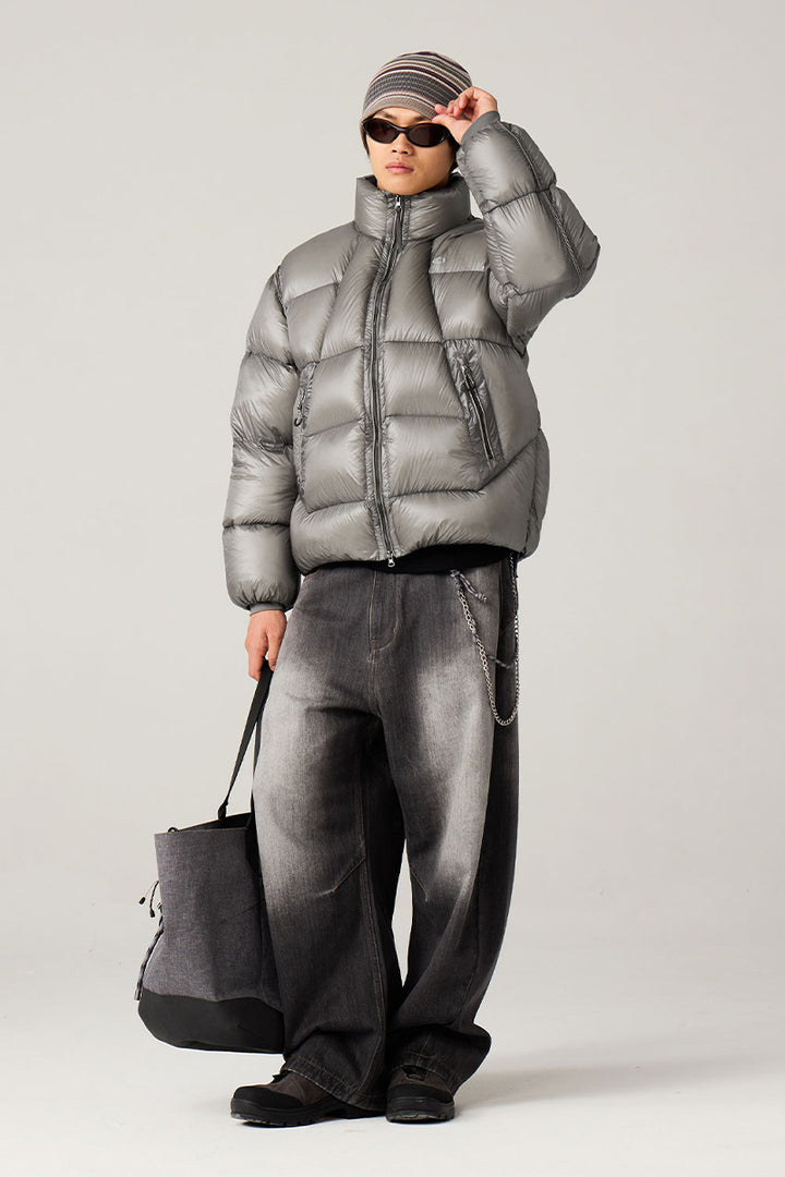 ショートスタンドカラーダウンジャケット25BLYR003