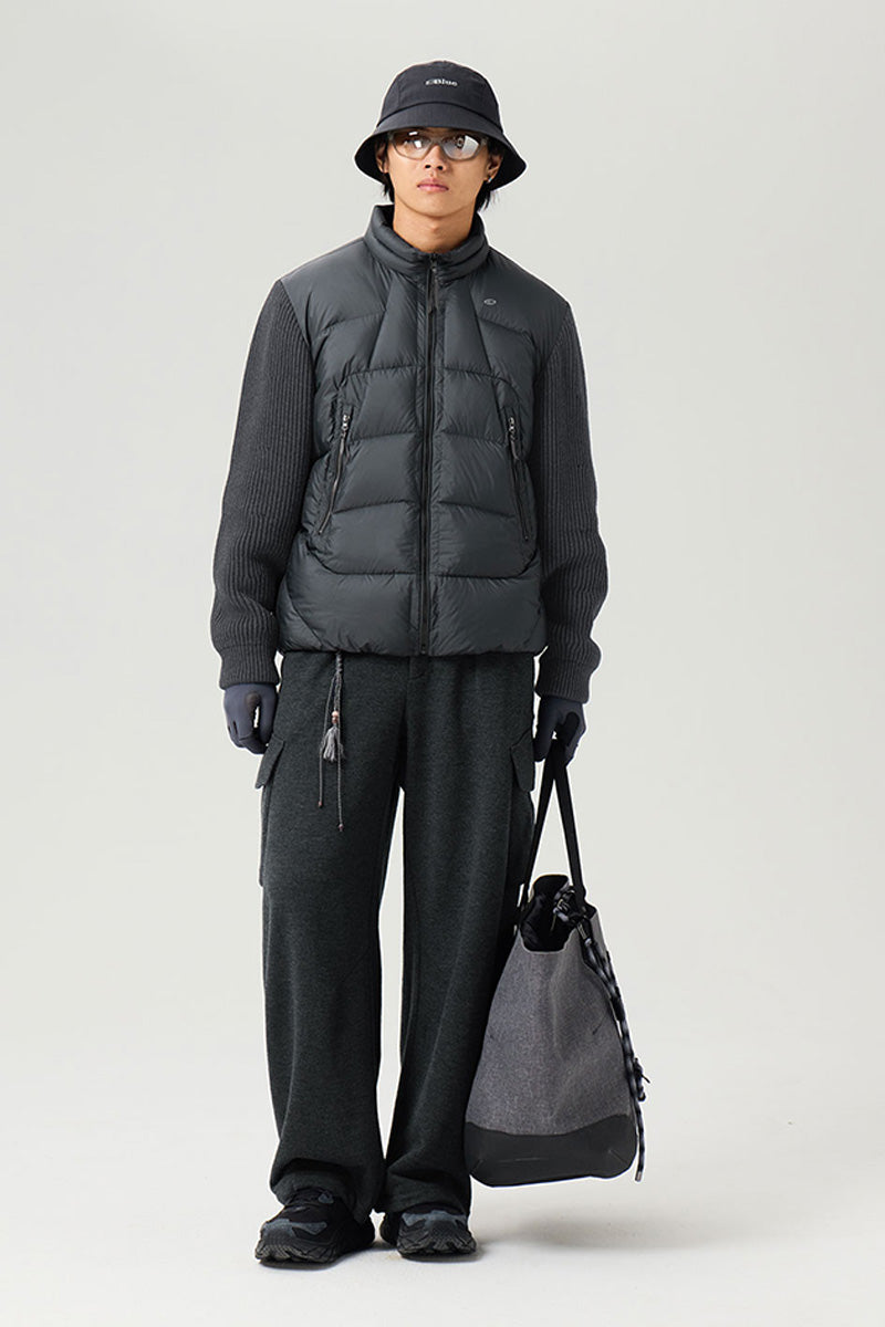 異素材コンビデザインダウンジャケット25BLYR007