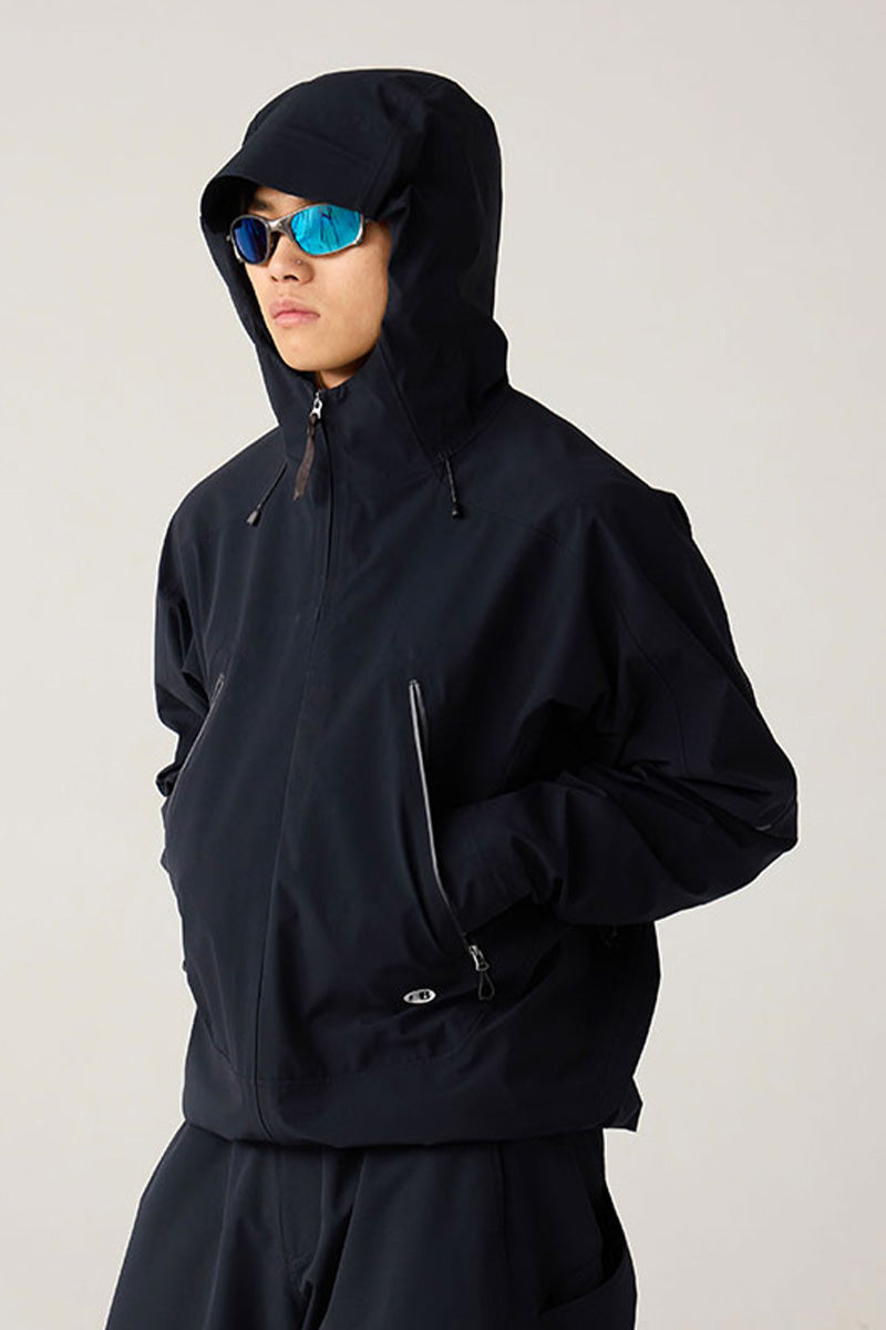 調節可能なフード付きハードシェルジャケット25BLCY005