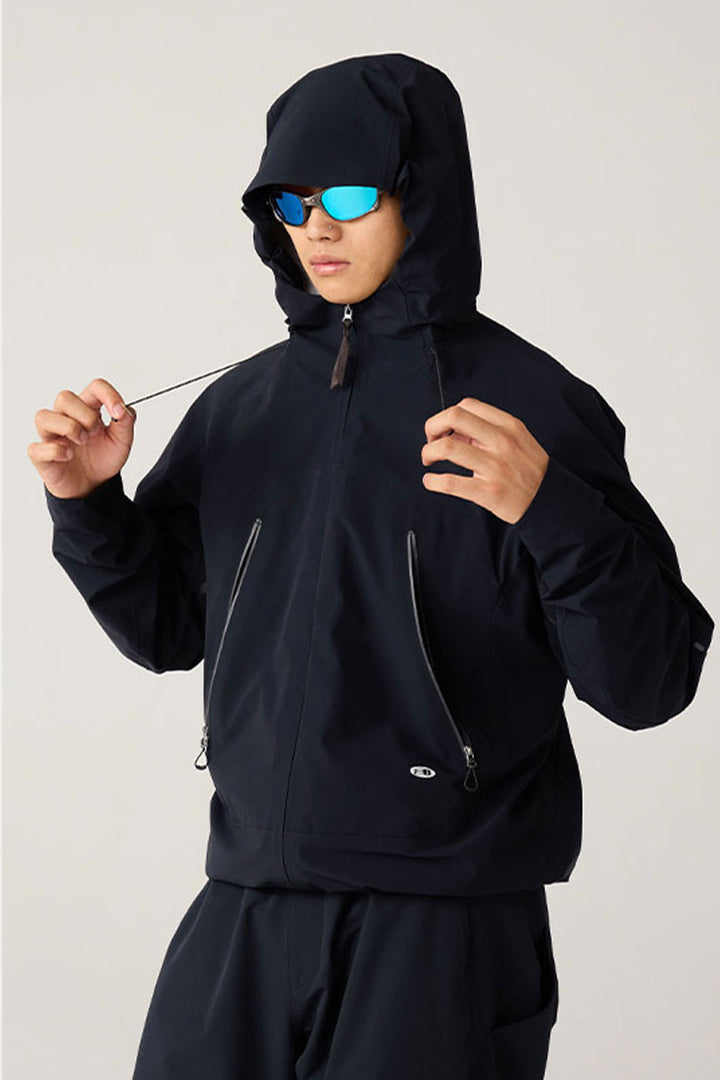 調節可能なフード付きハードシェルジャケット25BLCY005