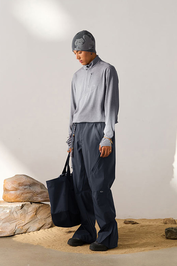 フリースハーフジップ長袖Tシャツメンズ25BLWY015