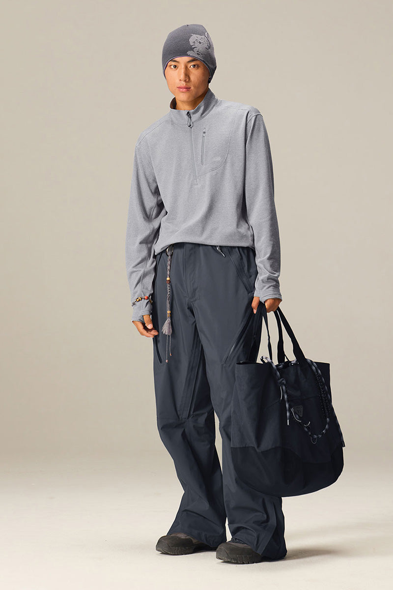 フリースハーフジップ長袖Tシャツメンズ25BLWY015