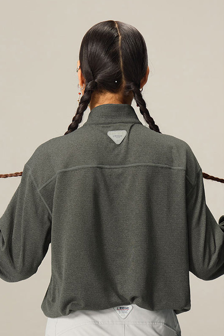 フリースハーフジップ長袖Tシャツメンズ25BLWY015