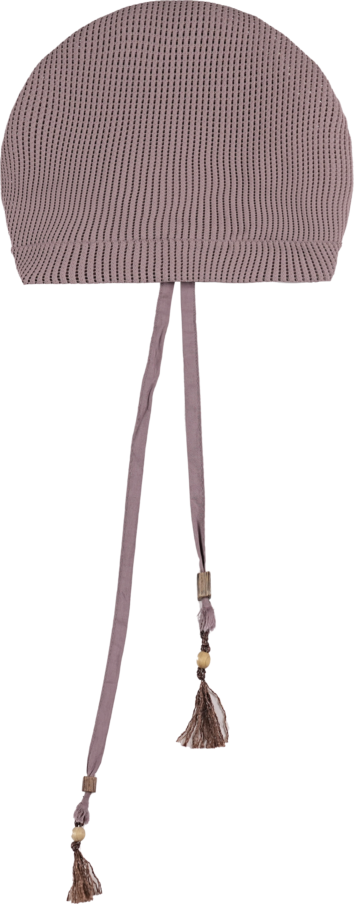 ワッフル編みドロストリング付き帽子NLBLAML004