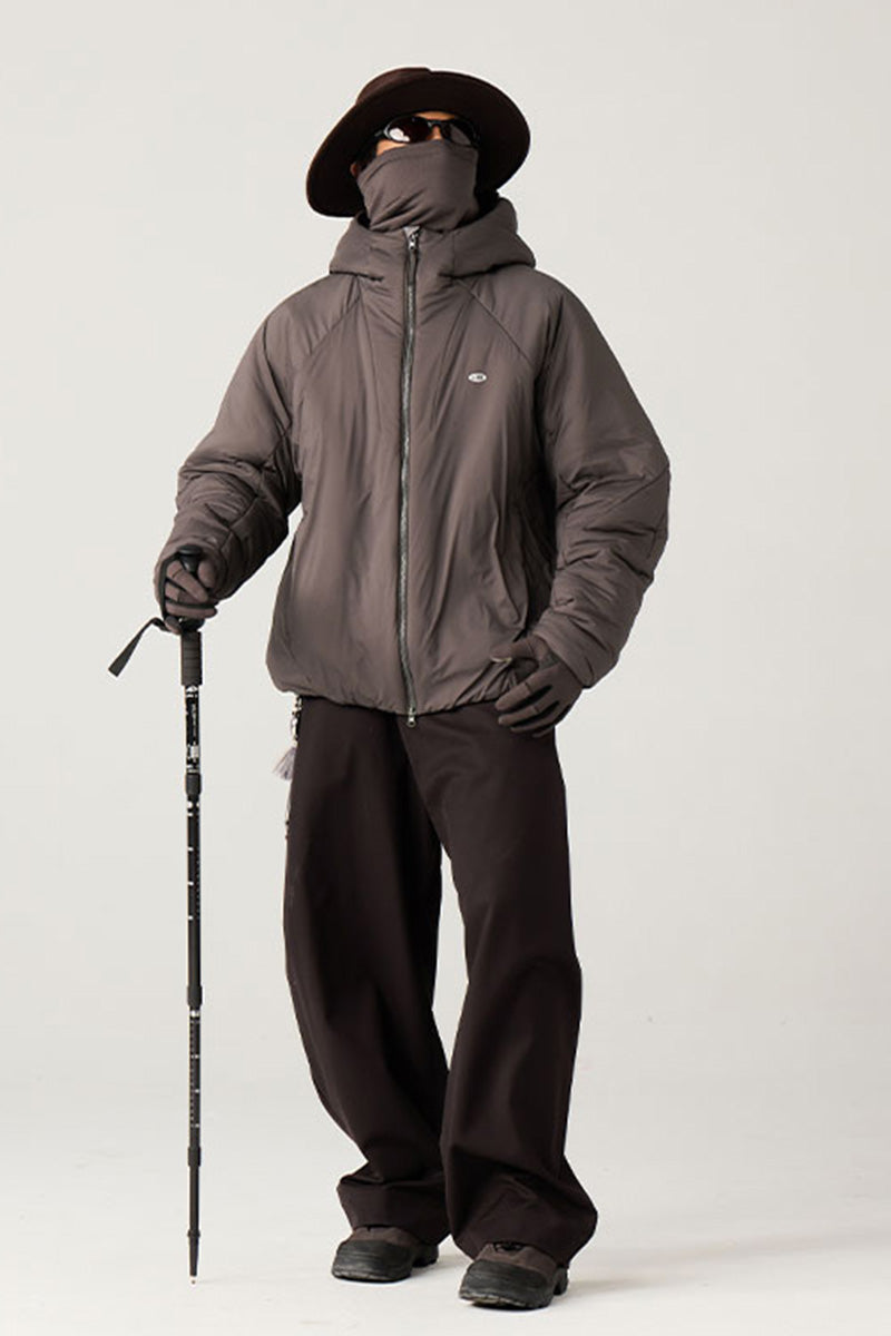 撥水加工付きフーデッド中綿ジャケット25BLMY003