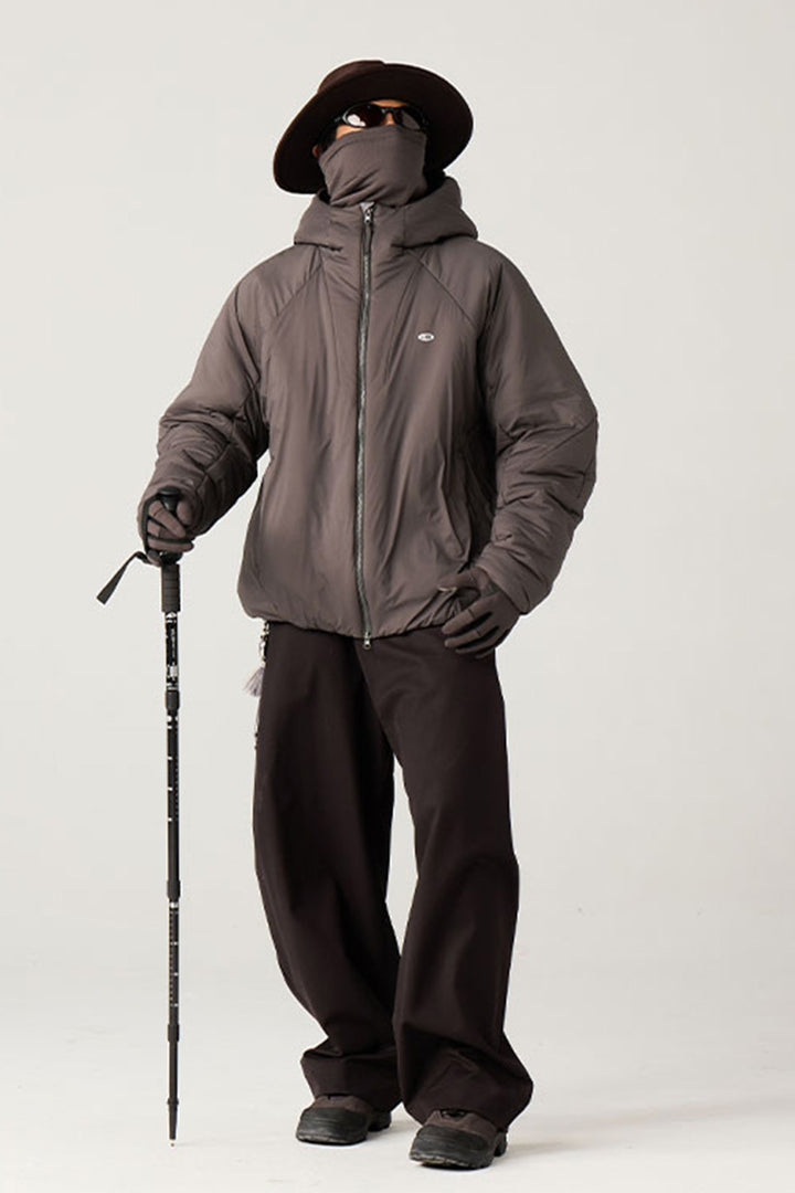 撥水加工付きフーデッド中綿ジャケット25BLMY003