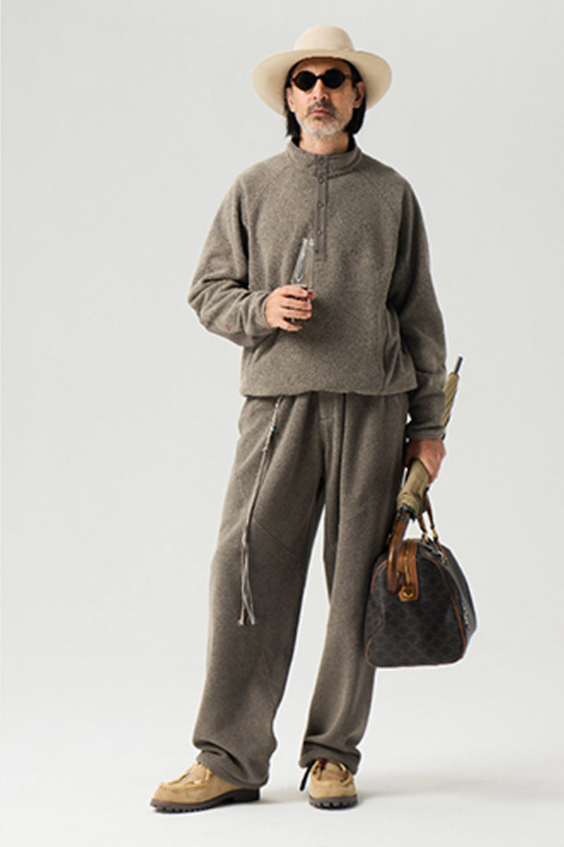 ハーフボタンフリースTシャツ25BLWY019