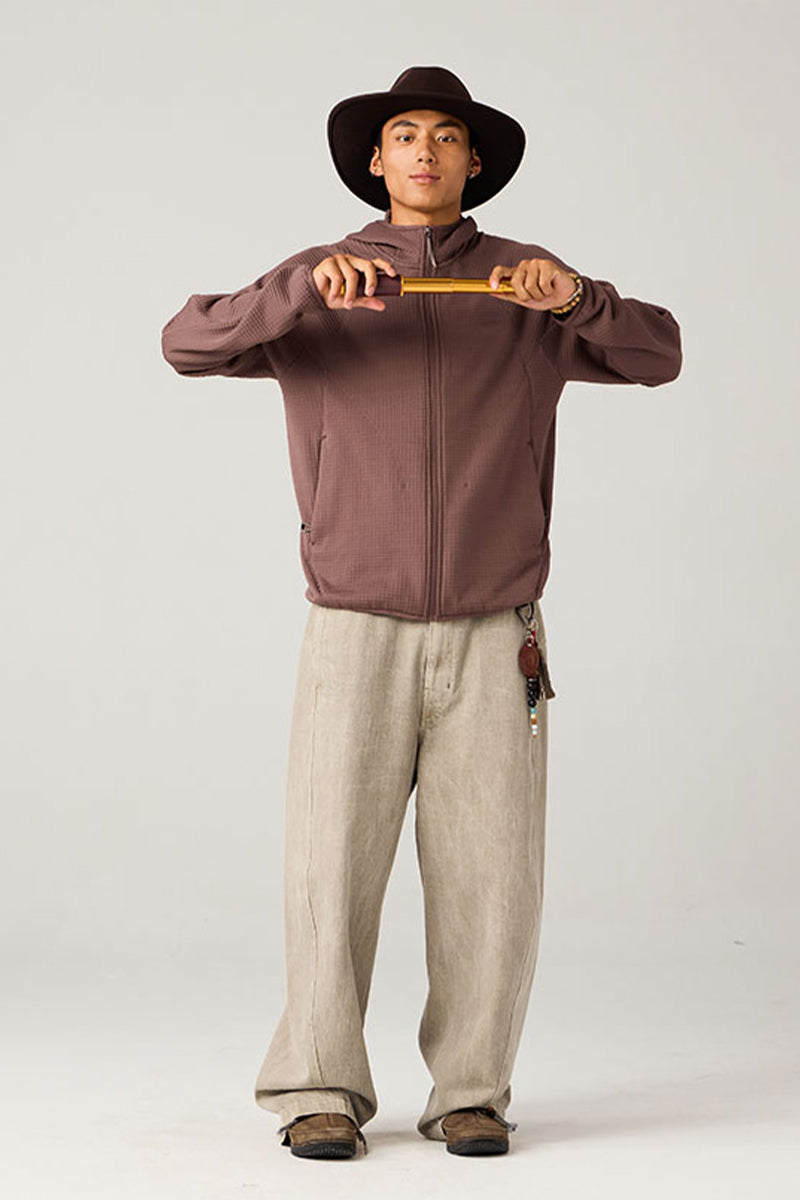 メリノウールブレンドフーデッドパーカー25BLWY020