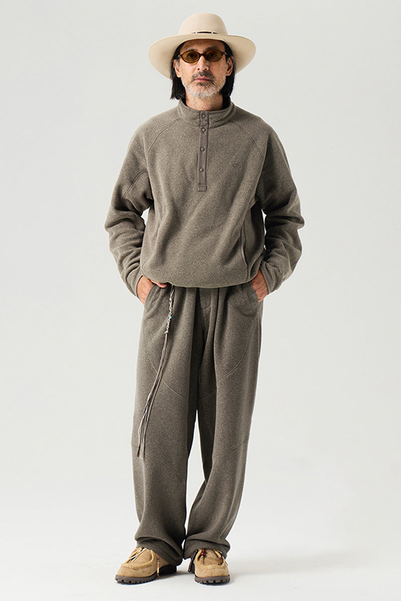 ハーフボタンフリースTシャツ25BLWY019