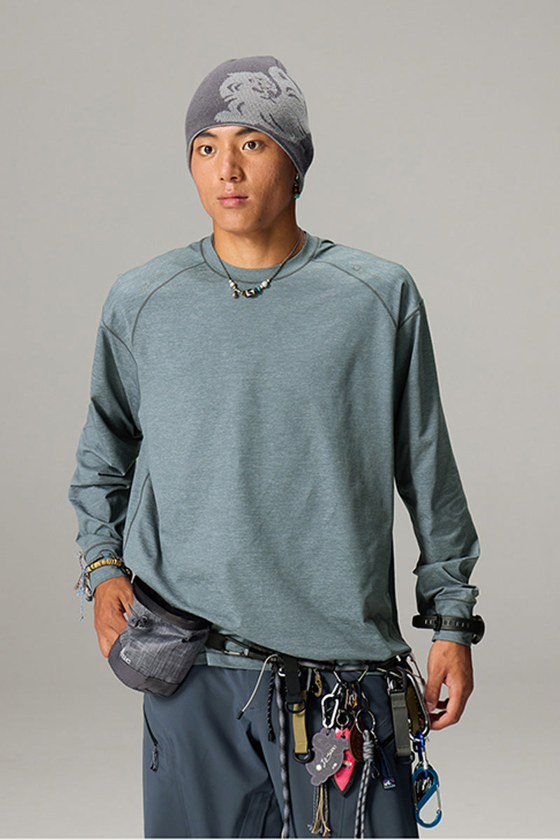 リフレクタープリントクルーネックTシャツ25BLCT018