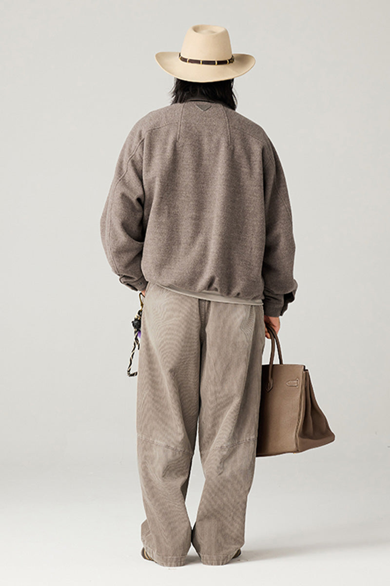 革襟ジップアップウールジャケット25BLJK020