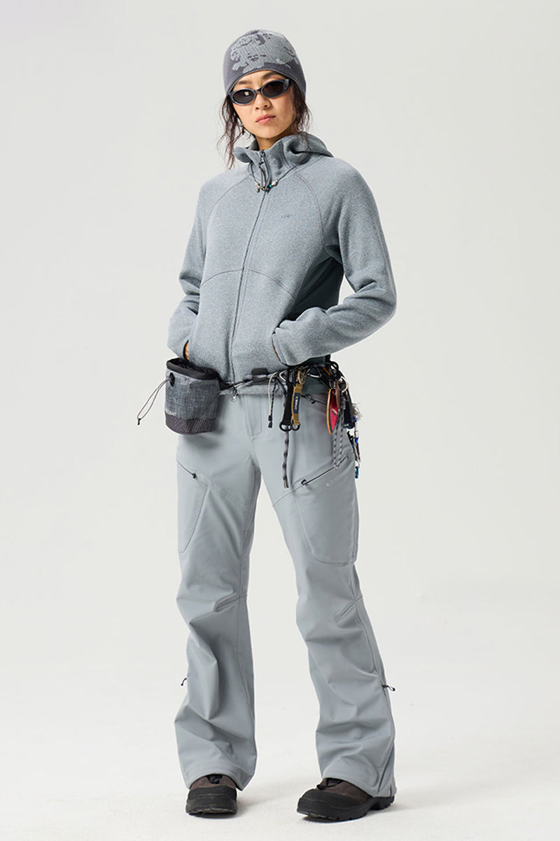 異素材パッチワークジップアップスウェットウイメンズ25BLJK028