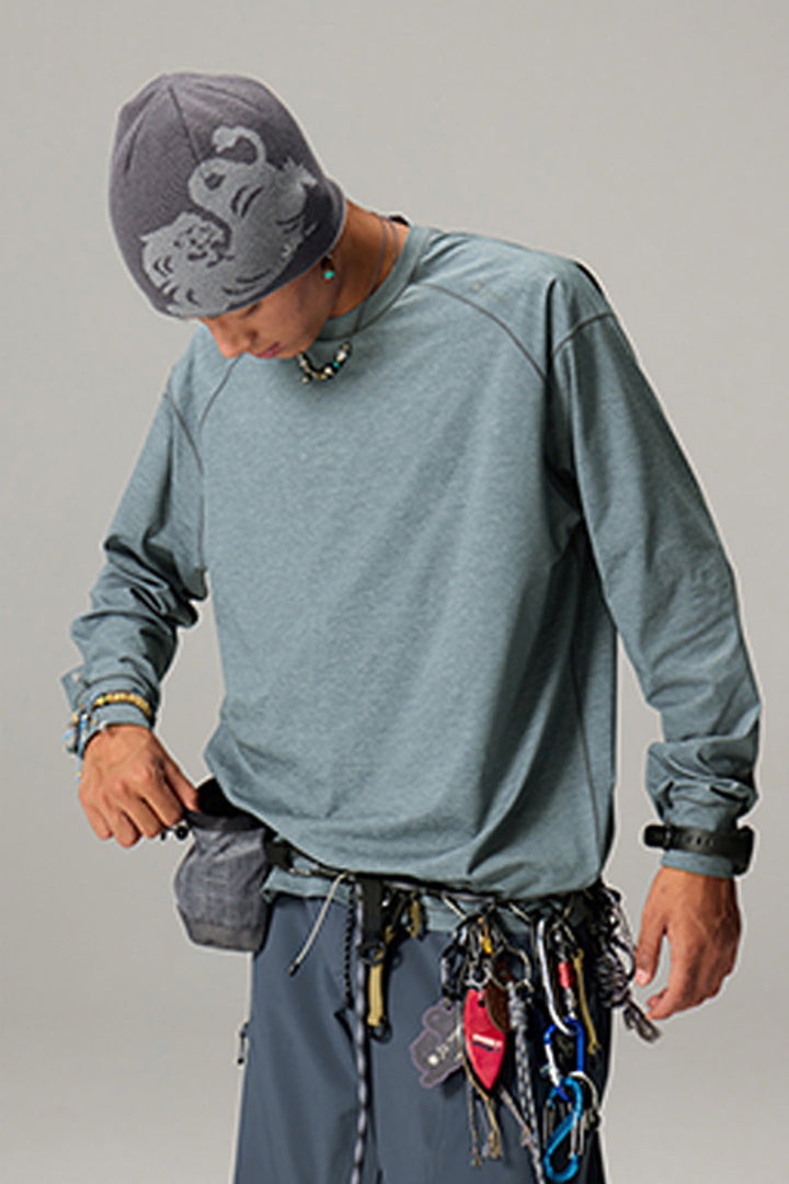 リフレクタープリントクルーネックTシャツ25BLCT018