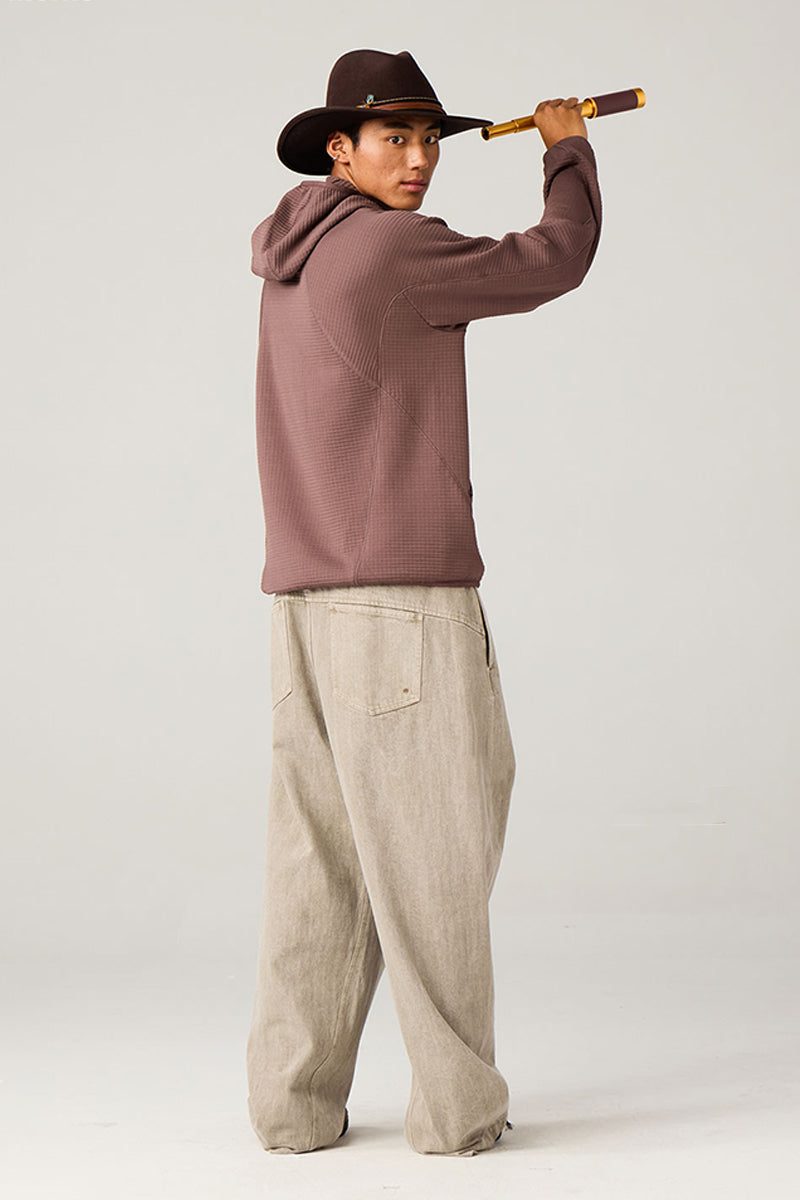 メリノウールブレンドフーデッドパーカー25BLWY020