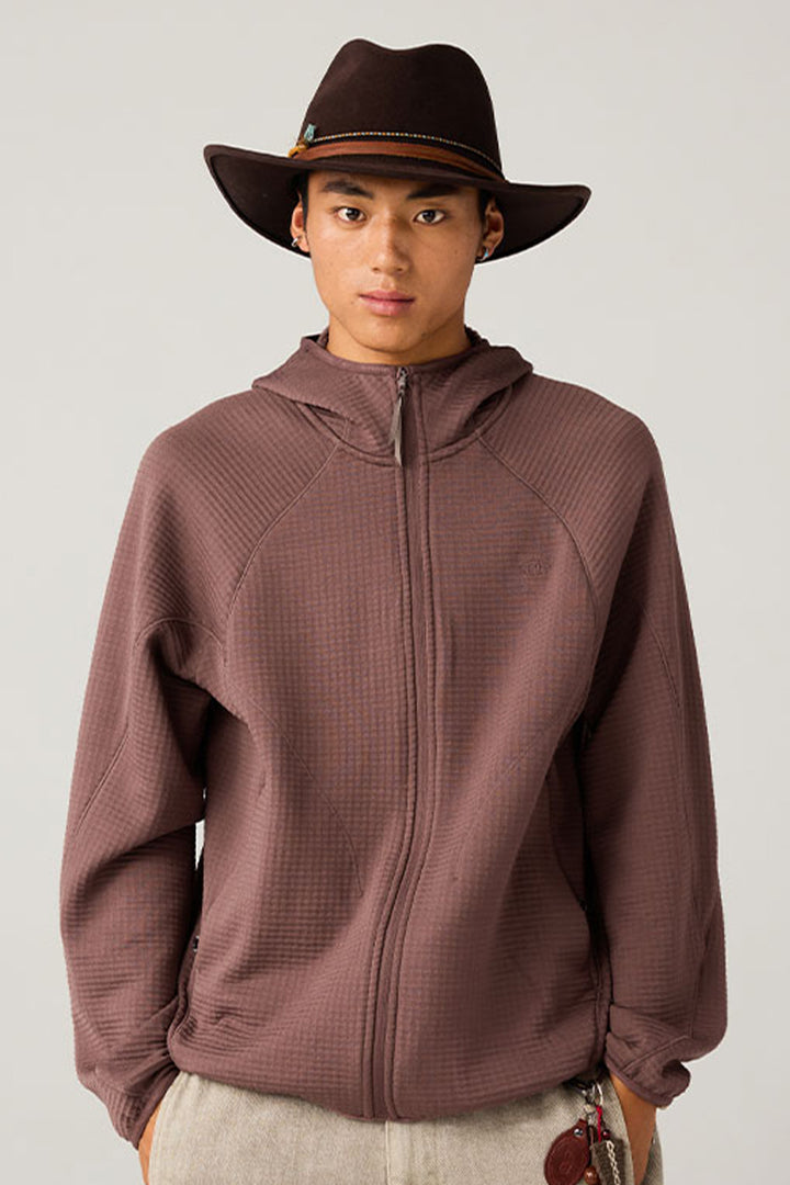 メリノウールブレンドフーデッドパーカー25BLWY020