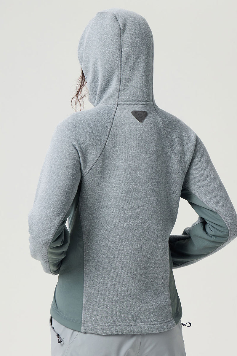 異素材パッチワークジップアップスウェットウイメンズ25BLJK028